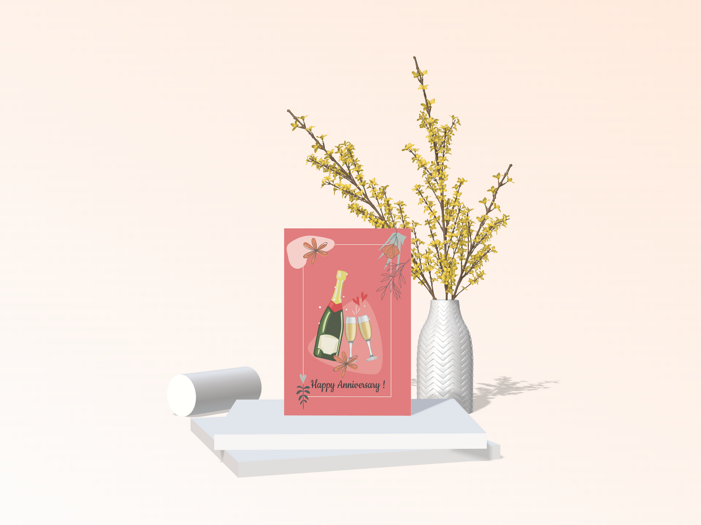 Champagne Toast Anniversary Card