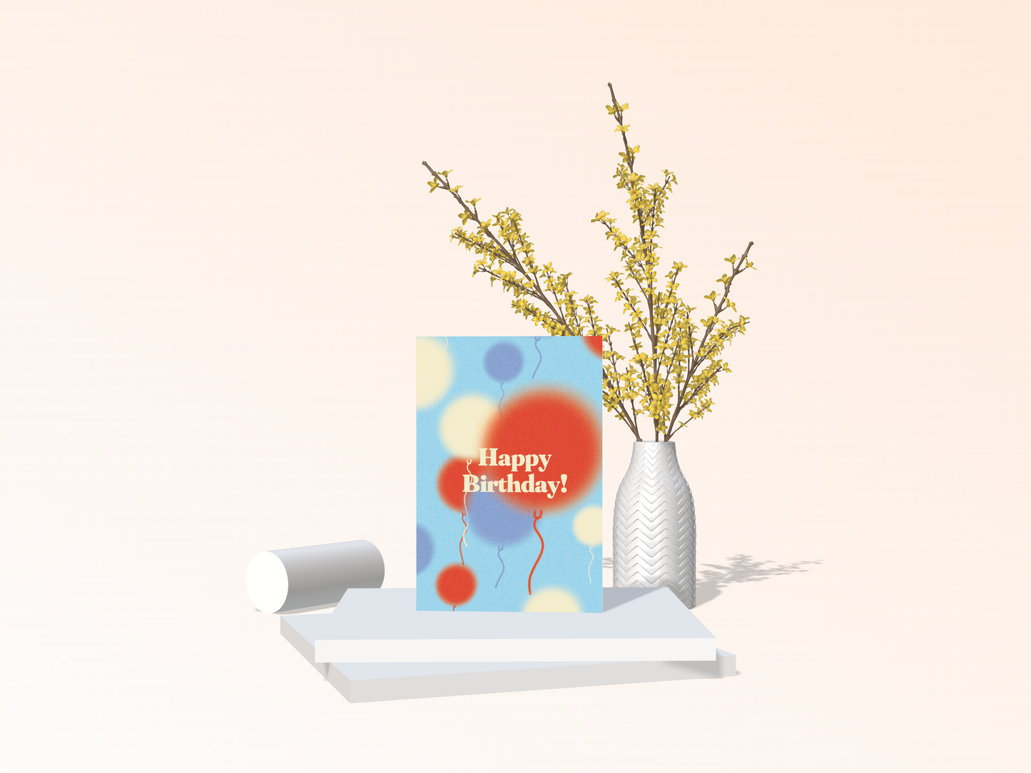 Colorful Balloons Birthday Card