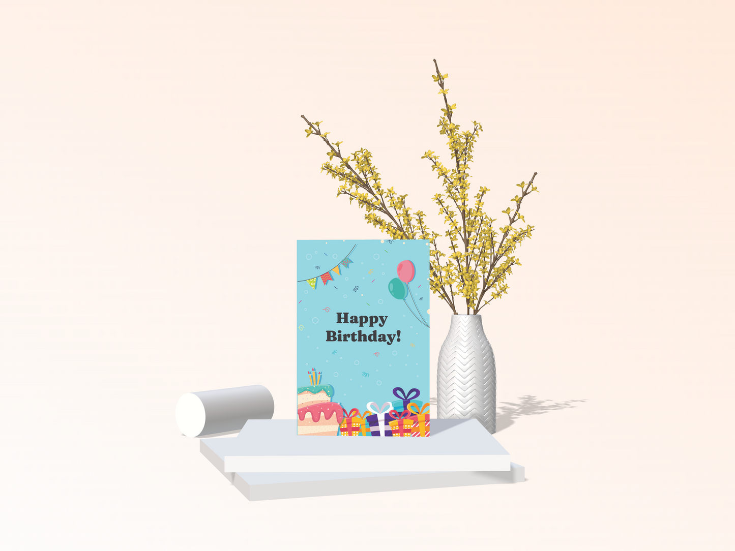 Cake & Presents Birthday Card