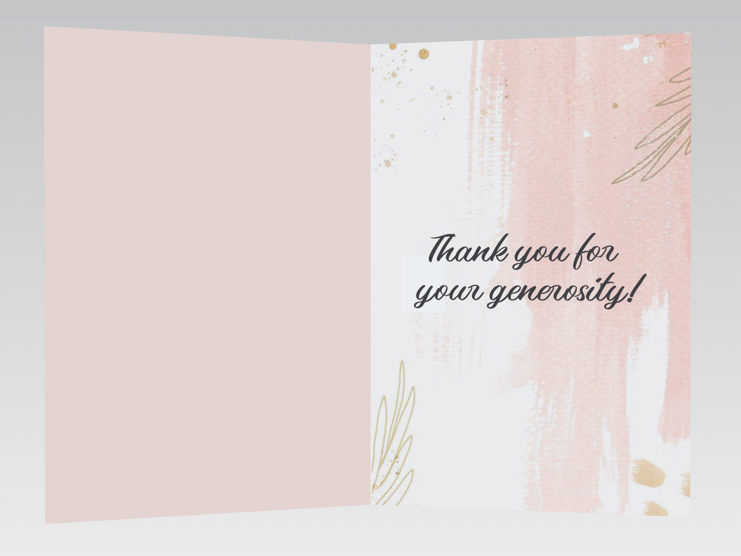 Pretty & Pink Thank You Card