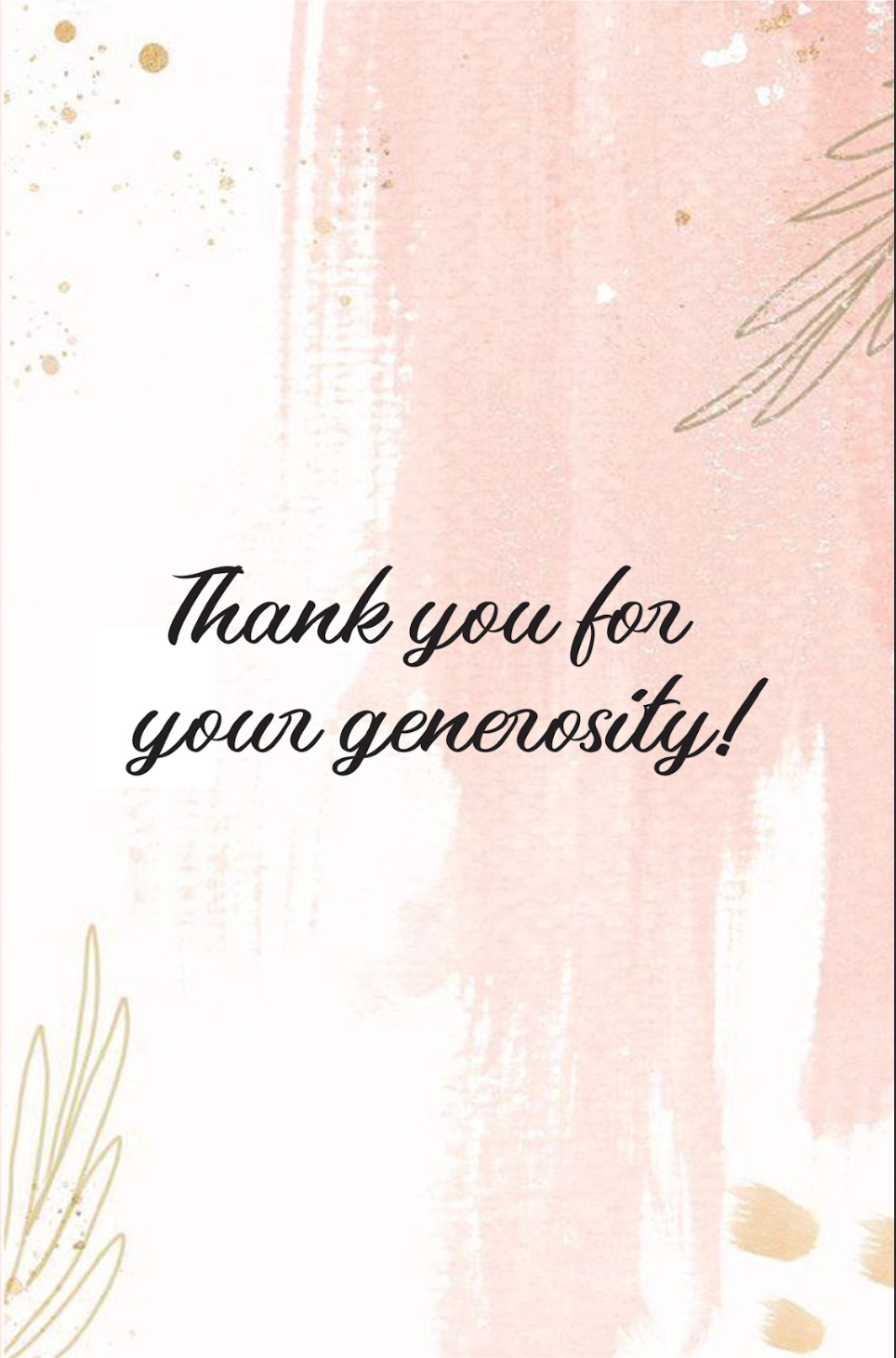 Pretty & Pink Thank You Card