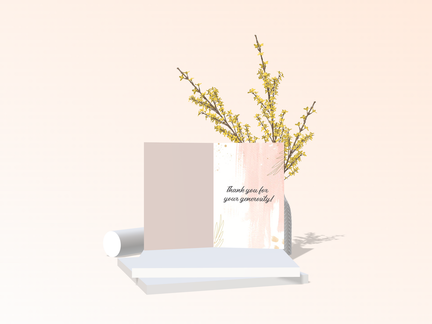 Pretty & Pink Thank You Card