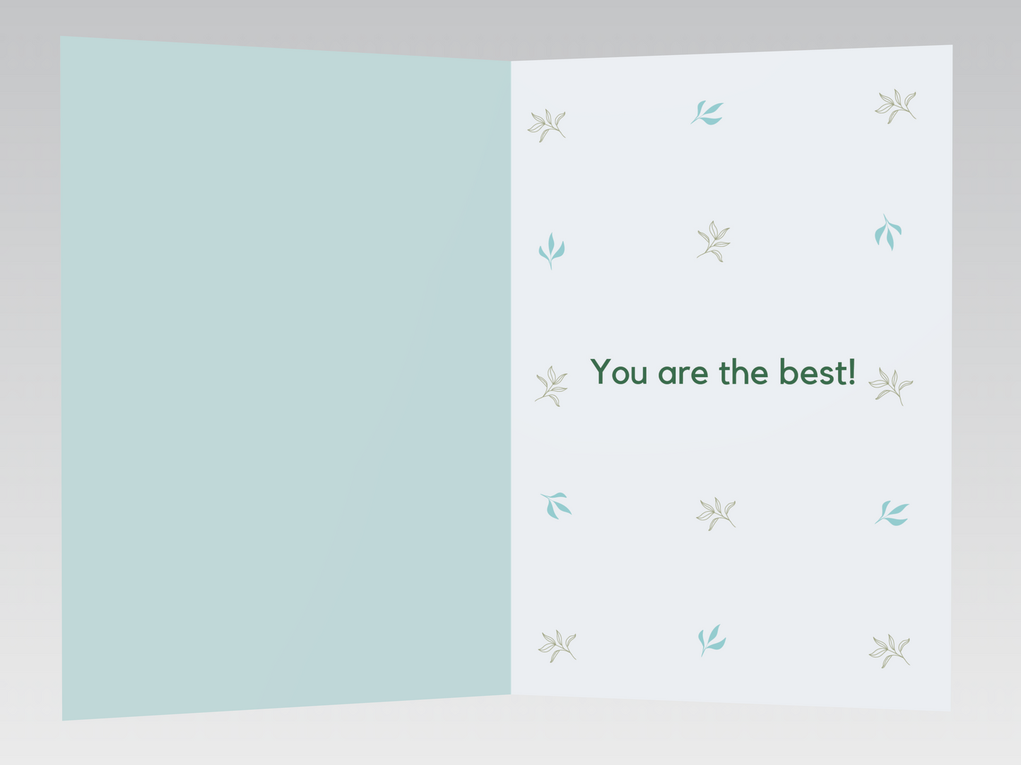 Blue & Green Speckled Thank You Card
