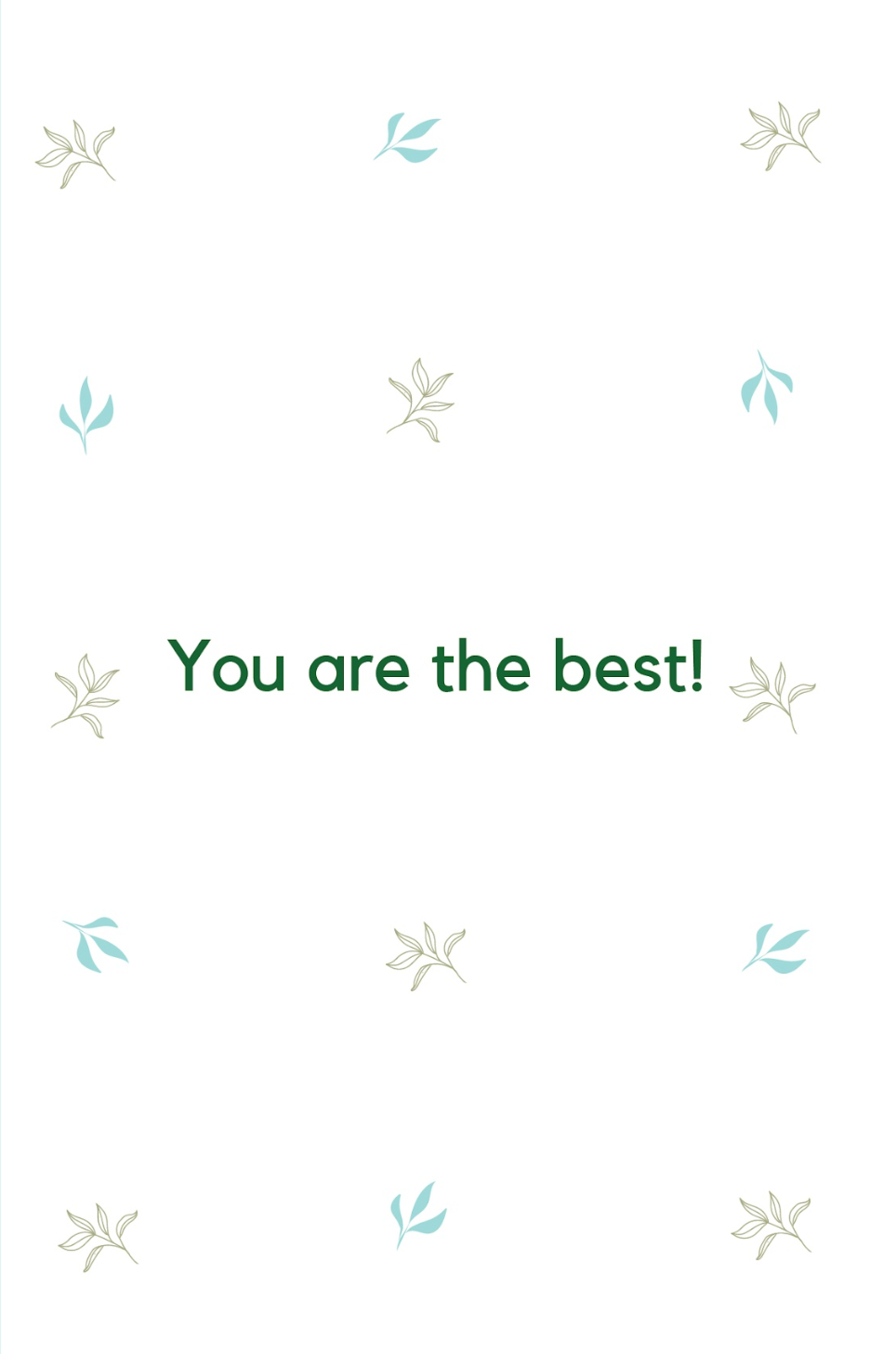 Blue & Green Speckled Thank You Card