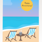 Sunset At The Beach Anniversary Card