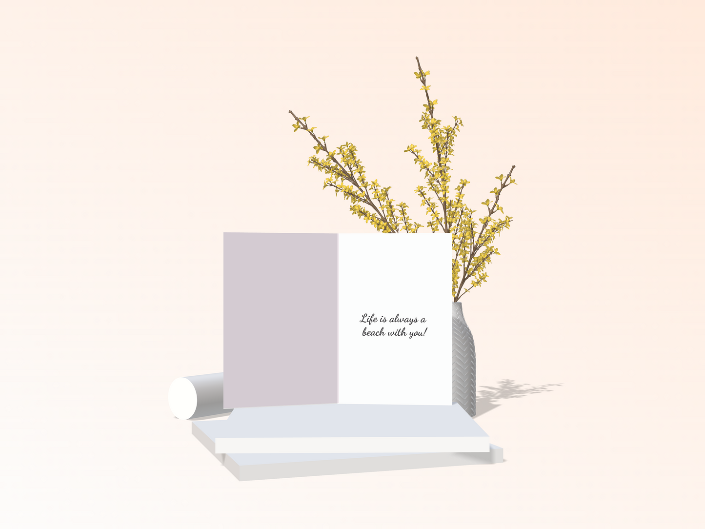 Sunset At The Beach Anniversary Card